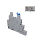 Kit 01 Base Para Relé 38.51 + 01 Relé Acoplador Fino HF41F 12 / 24Vcc / Vca Sibratec