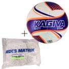 Kit 01 Bola De Futebol Society Kagiva Titan 2026+Rede Society Matrix 4m Fio 2 Seda Reforçada Cor:Roxo+BrancoTamanho:Úni