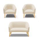 Kit 01 Namoradeira 02 Lugares E 02 Poltronas Bege A19 Kit 01 Namoradeira 02 Lugares E 02 Poltronas Bege A19