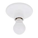 Kit 01 Plafon Pvc Branco E27 + 01 Lampada Led Bulbo 9w 6500k Bivolt