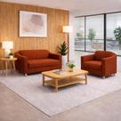 Kit 01 Poltrona Decorativa Tilla + Namoradeira Sala Espera