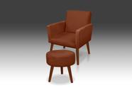 Kit 01 Poltrona Nina + 01 Puf Redondo Suede Terracota -Modena Decor