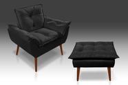 Kit 01 Poltrona Opala + 01 Puf Opala Suede Preto- CASA DA POLTRONA Kit 01 Poltrona Opala + 01 Puf Opala Suede Preto- CASA DA POLTRONA