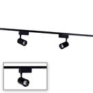 Kit 01 Trilho Eletrificado 1m + 2 Spots Preto 7W Branco Frio