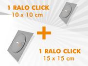 Kit 01 un ralo click quadrado 10x10 + 01 ralo 15x15