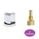 Kit 02 Acabamento C50 Cromado 1/2' Ou 3/4 P/ Reg Docol