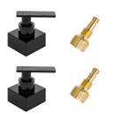 Kit 02 Acabamento C73 Preto Registro Gaveta Fabrimar