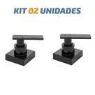 Kit 02 Acabamento C73 Preto Registro Pressão Deca