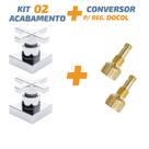 Kit 02 Acabamento Cruzeta Cromado 1/2' Ou 3/4 P/ Reg Docol