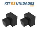 Kit 02 Acabamento Reg 50 Gaveta Quadrado Black Abs Deca