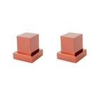 Kit 02 Acabamentos Registro Volante Quadrado Metal Rose