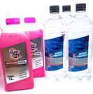 Kit 02 Aditivos Concentrados Rosa e 03 Aguas com inibidor de corrosão