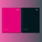 Kit 02 Agenda 2026 Tilibra Costurada Diária Pepper 12,3 x 16,6 cm (Preto e Rosa) M4