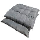 Kit 02 Almofadas Assento Futon Flat para cadeira 40x40 Cinza Cód. 2473 Kit 02 Almofadas Assento Futon Flat para cadeira 40x40 Cinza Cód. 2473