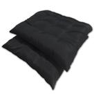 Kit 02 Almofadas Assento Futon Flat para cadeira 40x40 Preto Cód. 2477 Kit 02 Almofadas Assento Futon Flat para cadeira 40x40 Preto Cód. 2477