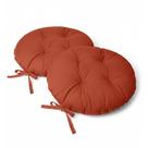 Kit 02 Almofadas Futon Redondo Assento para Cadeira 40x40