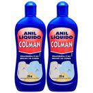 KIT 02 ANIL LIQUIDO COLMAN 200ml BRANQUEIA E DÁ BRILHO AS CORES