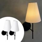 Kit 02 Arandela Parede Clássica Interna Com Cúpula Cone Para Decoração Casa e Sala, Corredor, Quarto, Cabeceira de Cama, lavabo