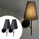 Kit 02 Arandela Parede Clássica Interna Com Cúpula Cone Para Decoração Casa e Sala, Corredor, Quarto, Cabeceira de Cama, lavabo