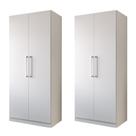 Kit 02 Armário Multiuso Grande 100% em MDF Rimo Branco