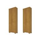 Kit 02 Armário Multiuso Irís 2 Portas Com Chave Cinamomo Cozinha Lavanderia Escritório ACP Móveis