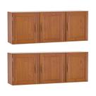 Kit 02 Armários Aéreo Multiuso 120,0 Cm Com 03 Portas Móveis MPO