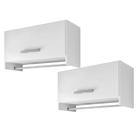 Kit 02 Armários Multiuso Aéreo Cabideiro Grécia L03 Branco