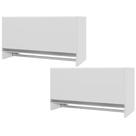 Kit 02 Armários Multiuso Aéreo Cabideiro Grécia L03 Branco - Lyam Decor