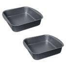 Kit 02 Assadeiras Tabuleiro Quadrada Teflon Nº 01 - 2.4L