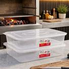 Kit 02 Bandejas Multiuso 10 Litros com Tampa Carnes Frios Aves Verduras Churrasco
