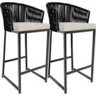 Kit 02 Banqueta Para Área Gourmet Cozinha Varanda D04 Preto