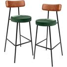 Kit 02 Banquetas Alta Bar Cozinha Sala Jantar Milão L02 Tecido Sintético Camel Facto Verde - Lyam Decor Kit 02 Banquetas Alta Bar Cozinha Sala Jantar Milão L02 Tecido Sintético Camel Facto Verde - Lyam Decor