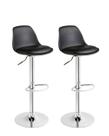 Kit 02 Banquetas Eames Cozinha Bancada Giratória Alta DU40 - Preto
