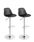 Kit 02 Banquetas Eames Cozinha Bancada Giratória Alta DU40 - Preto