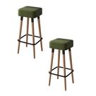 Kit 02 Banquetas Quadradas Milao Corano Verde S02 - D'Rossi Kit 02 Banquetas Quadradas Milao Corano Verde S02 - D'Rossi