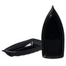 Kit 02 Barca Barco para Açaí Sushi Sashimi Bandeja 42 Preto