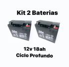 Kit 02 bateria 12v 18ah ciclo profundo bicicleta elétrica, scooter, moto elétrica , cadeira de roda