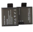 Kit 02 Bateria Eken Original PG1050 Li-Ion 3.7 v 1050mAh Extra para Câmera H9R SJCAM H9RS S60 M10