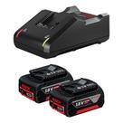 Kit 02 Baterias 18V - 4,0Ah + Carregador 18V-40 Bivolt (1600A02RM8) - Bosch