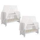 Kit 02 Berços Boneca Magia C02 Brinquedo Infantil Branco Kit 02 Berços Boneca Magia C02 Brinquedo Infantil Branco