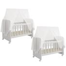 Kit 02 Berços Para Boneca Magia C02 Brinquedo Infantil Branco - Lyam Decor Kit 02 Berços Para Boneca Magia C02 Brinquedo Infantil Branco - Lyam Decor