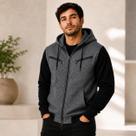 Kit 02 Blusas de Frio Moletom Masculino Casaco Com Capuz e Ziper Kit 02 Blusas de Frio Moletom Masculino Casaco Com Capuz e Ziper