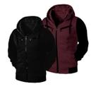 Kit 02 Blusas de Frio Moletom Masculino Casaco Com Capuz e Ziper Kit 02 Blusas de Frio Moletom Masculino Casaco Com Capuz e Ziper