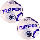 Kit 02 Bola De Futebol Society Topper 90 Oficial Costurada à Mão Cor:Branco+RoxoTamanho:ÚnicoGênero:Homem Kit 02 Bola De Futebol Society Topper 90 Oficial Costurada à Mão Cor:Branco+RoxoTamanho:ÚnicoGênero:Homem
