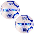 Kit 02 Bola De Futsal Topper 90 Oficial Costurada à Mão