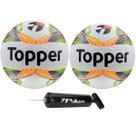 Kit 02 Bola Futsal Topper Slick 2024+ 01 Bomba de Ar Poker Way C/ Agulha Especial Cor:Amarelo+AzulTamanho:ÚnicoGênero: Kit 02 Bola Futsal Topper Slick 2024+ 01 Bomba de Ar Poker Way C/ Agulha Especial Cor:Amarelo+AzulTamanho:ÚnicoGênero: