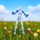 Kit 02 Boneco DESMONTADO DUMMY 14 CM Articulado 3D /Branco/Azul Kit 02 Boneco DESMONTADO DUMMY 14 CM Articulado 3D /Branco/Azul