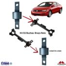Kit 02 bucha braço reto traseiro honda civic 2001/2006 diâmetro 45mm