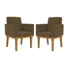 KIT 02 Cadeiras Com Base Mesa De Estudos Poltrona Decorativa