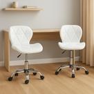 Kit 02 Cadeiras De Escritório Slim Ergonômica Giratória Couro Diversas Cores Kit 02 Cadeiras De Escritório Slim Ergonômica Giratória Couro Diversas Cores